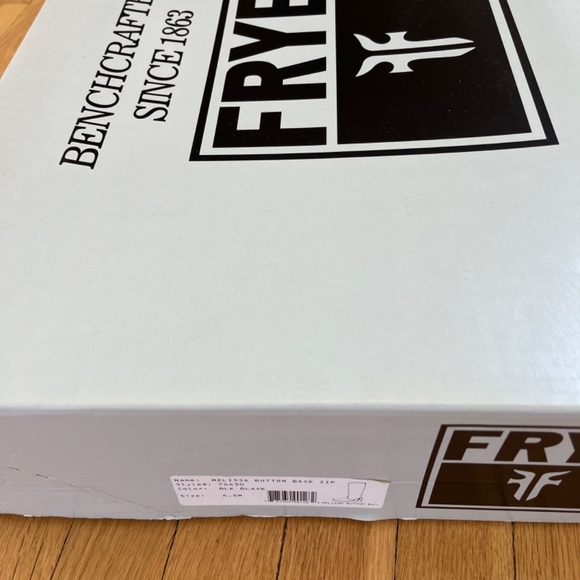 Frye Melissa Button  Back Zip Leather Riding Boots size 6.5 New With Tags - Picture 4 of 5